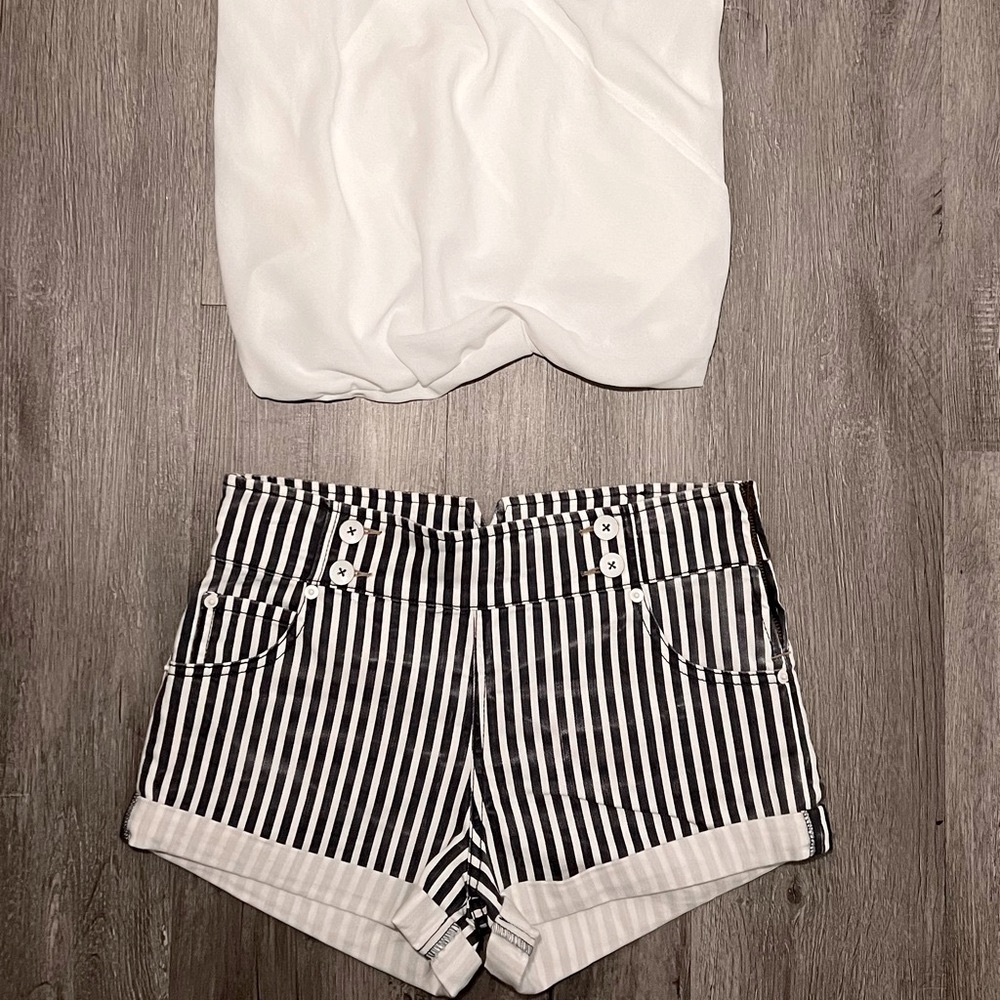 Free People Nautical Striped Shorts